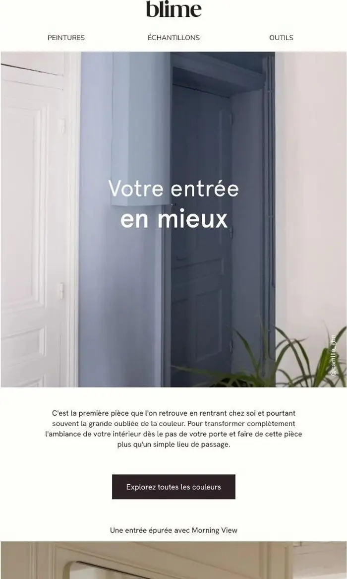 blime: Et si votre entrée donnait le ton dès l'arrivée ?