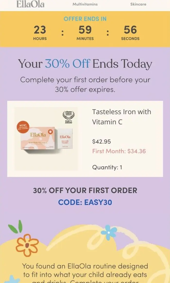 EllaOla: Last chance: your 30% off ends today
