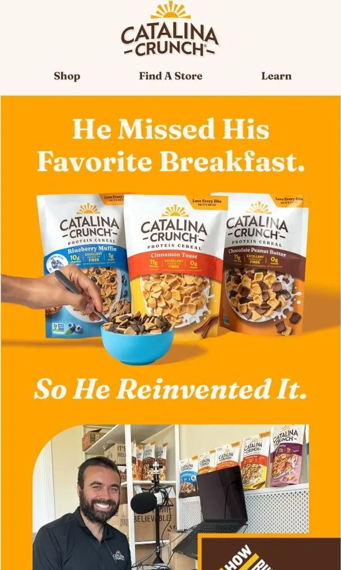 Catalina Crunch: From homemade cereal to household brand 📈