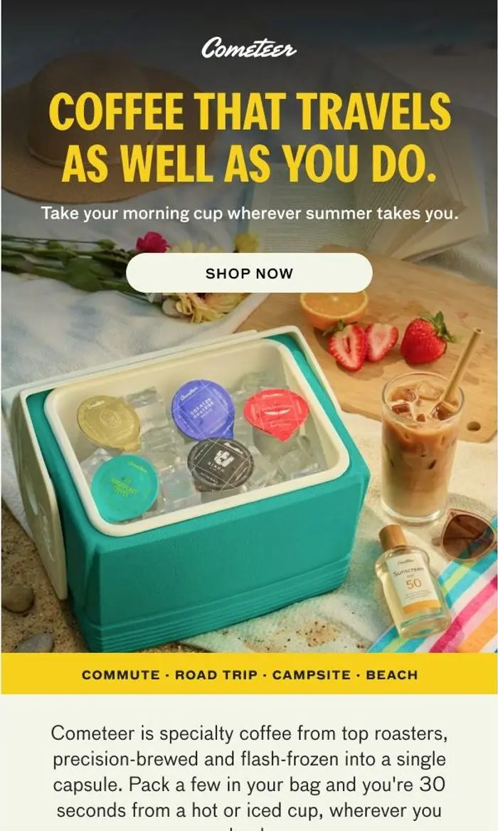 Cometeer: Your morning cup, wherever you land