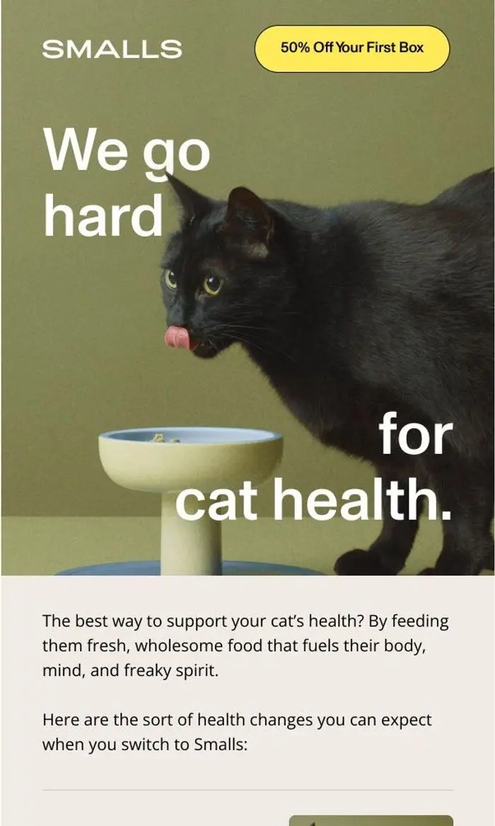 Smalls: The upgrade your cat's vet would be proud of.