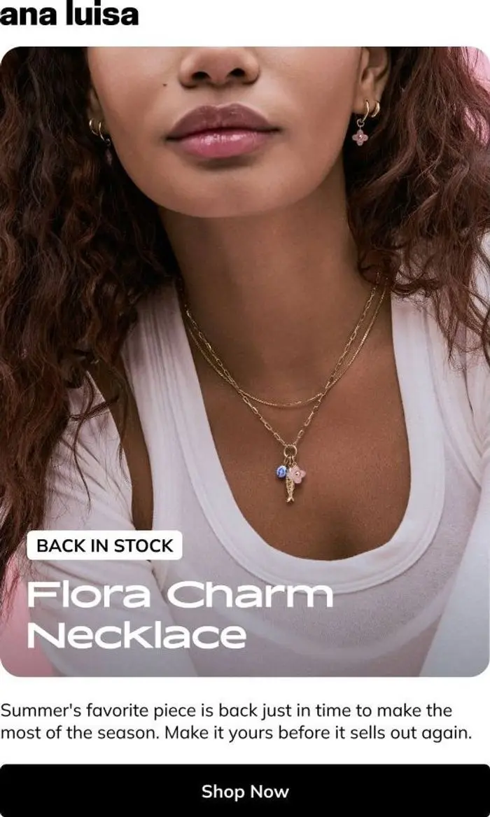 ANA LUISA: BACK IN STOCK: Flora Charm Necklace