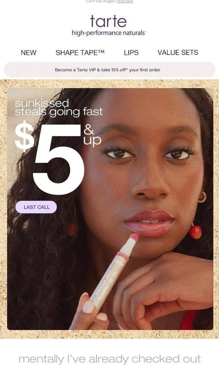 tarte: $5+ deals are checking out 🛒