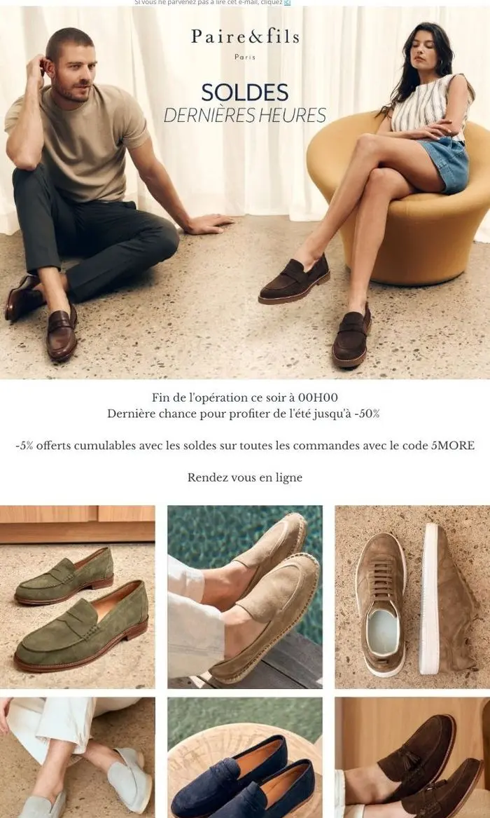 Paire & Fils: Soldes - Dernières heures