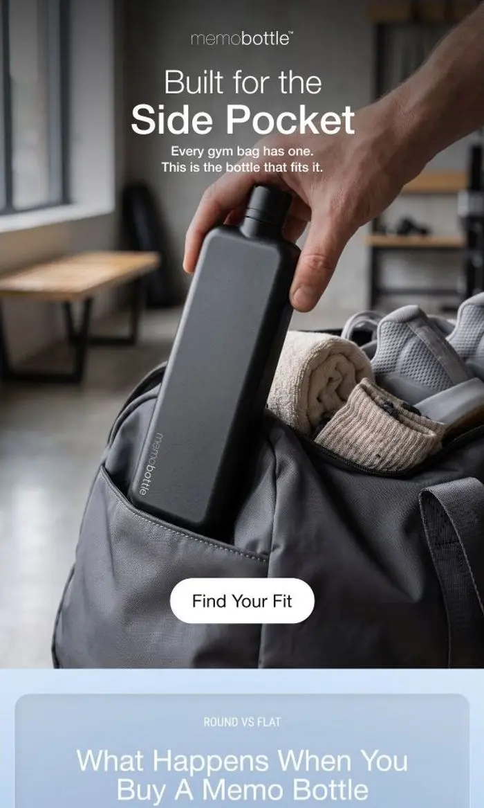 memobottle EU: Fits the gym bag