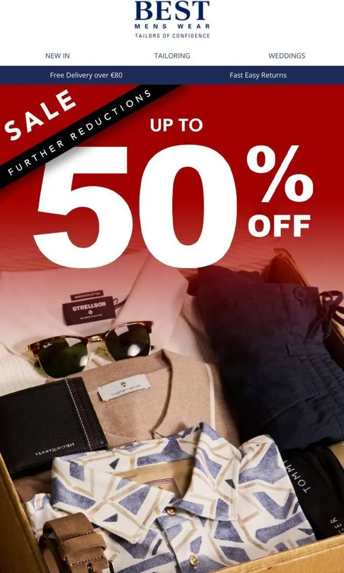 Best Menswear: Pack Less. Save More. Up to 50% Off