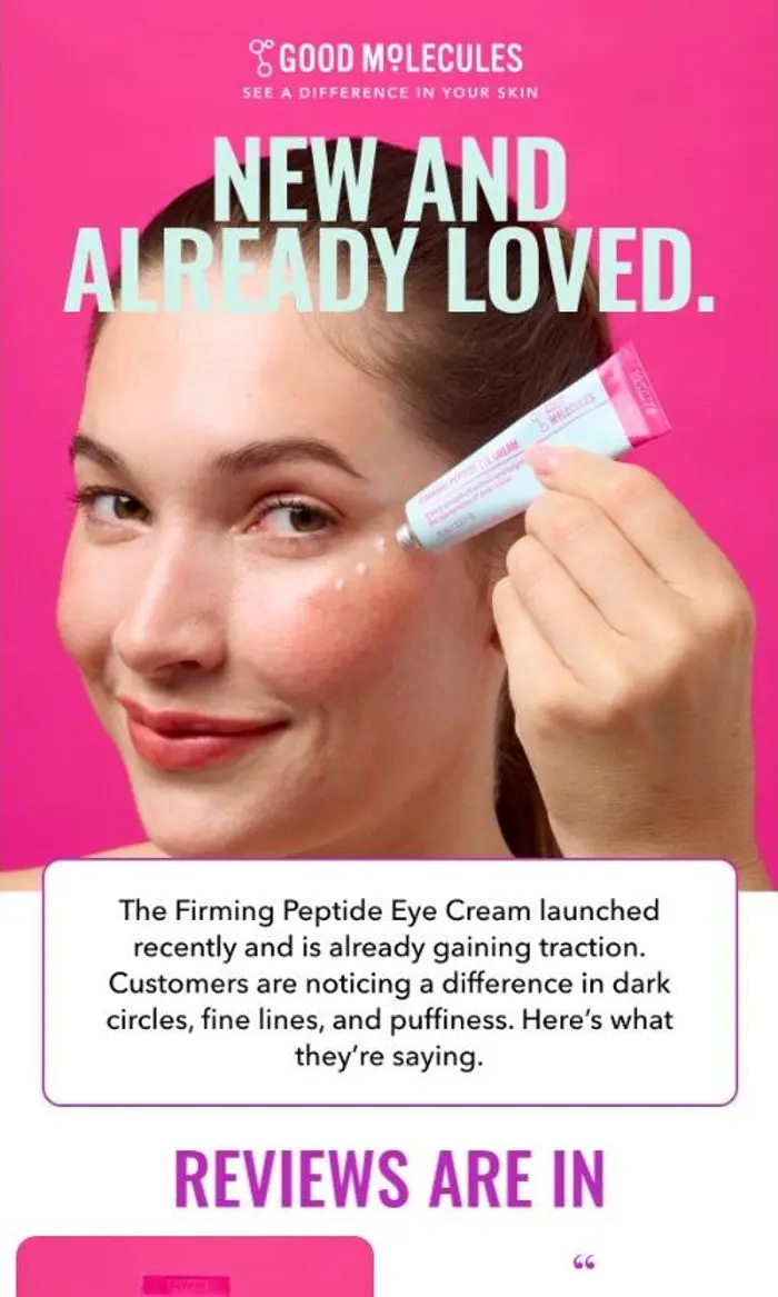 Good Molecules: our newest eye cream is already a favorite 🌟