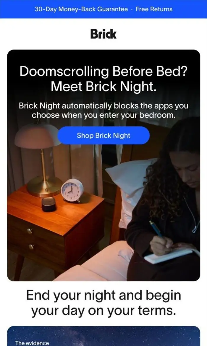 Brick: Doomscrolling before bed? Meet Brick Night.