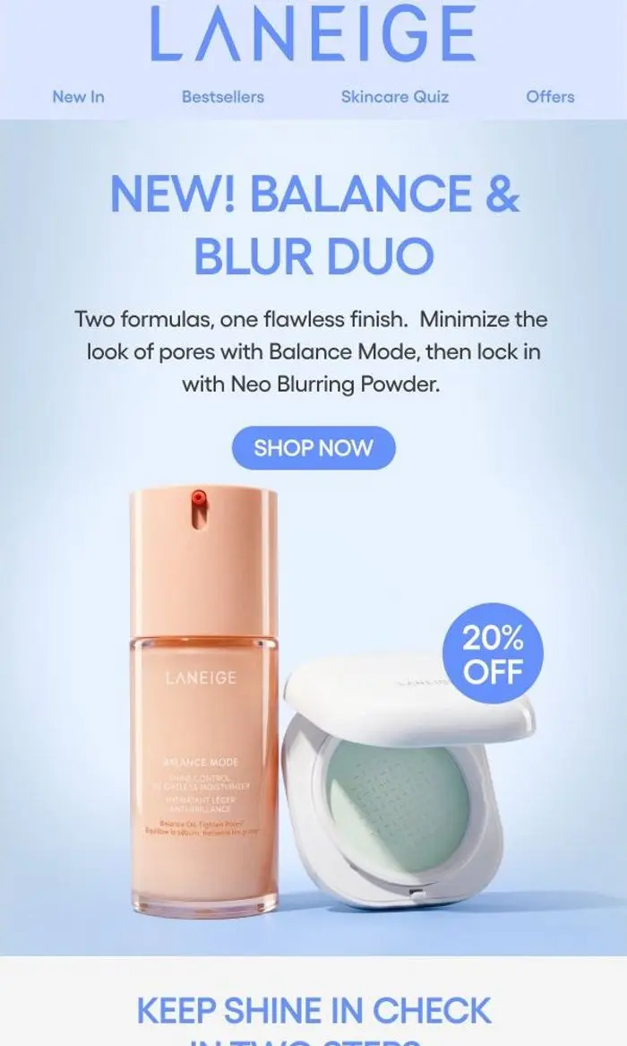 LANEIGE: Instant Blur. All Day Balance.