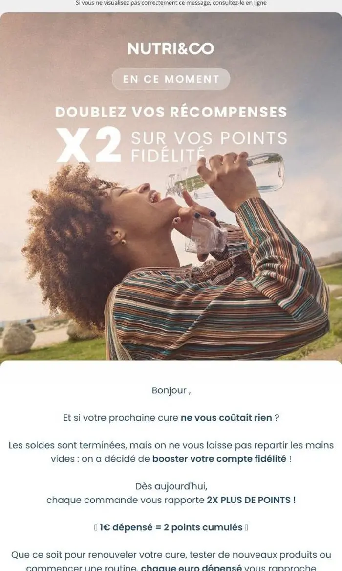 Nutri&Co: X2 sur vos points fidélité ! ✌️