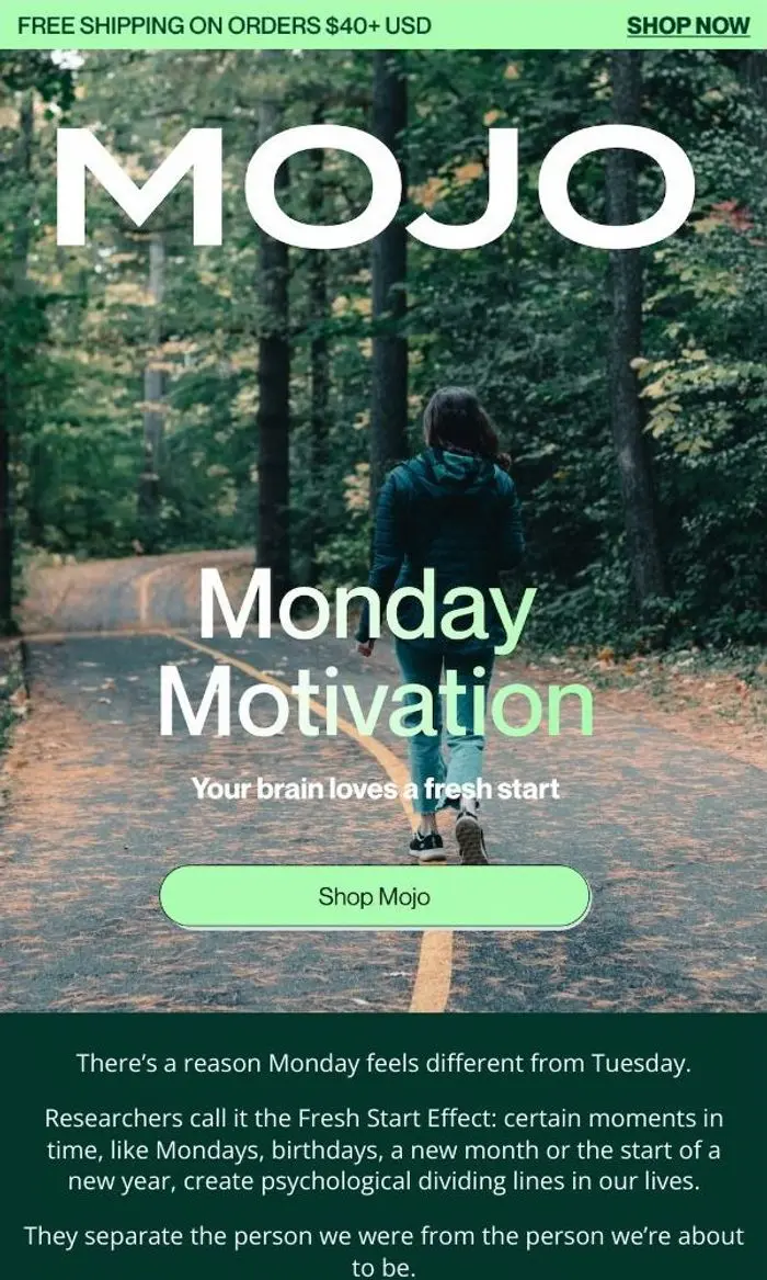 Mojo: Your brain loves a fresh start