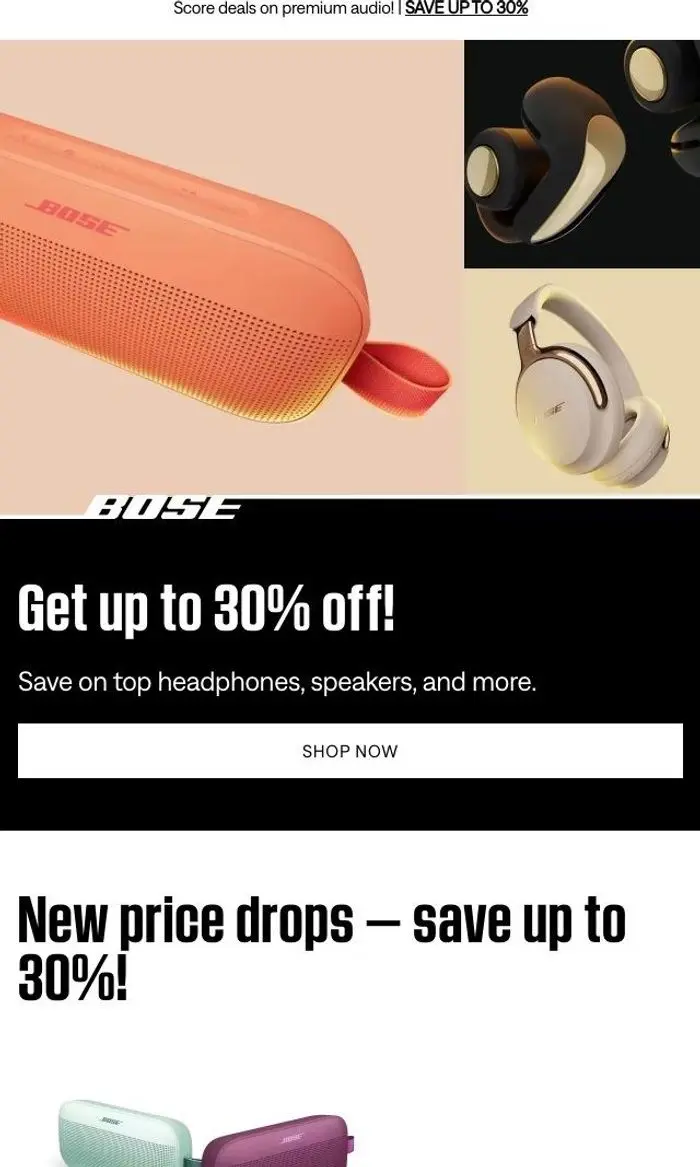 Bose: New deals up to 30% off + new colors on sale!