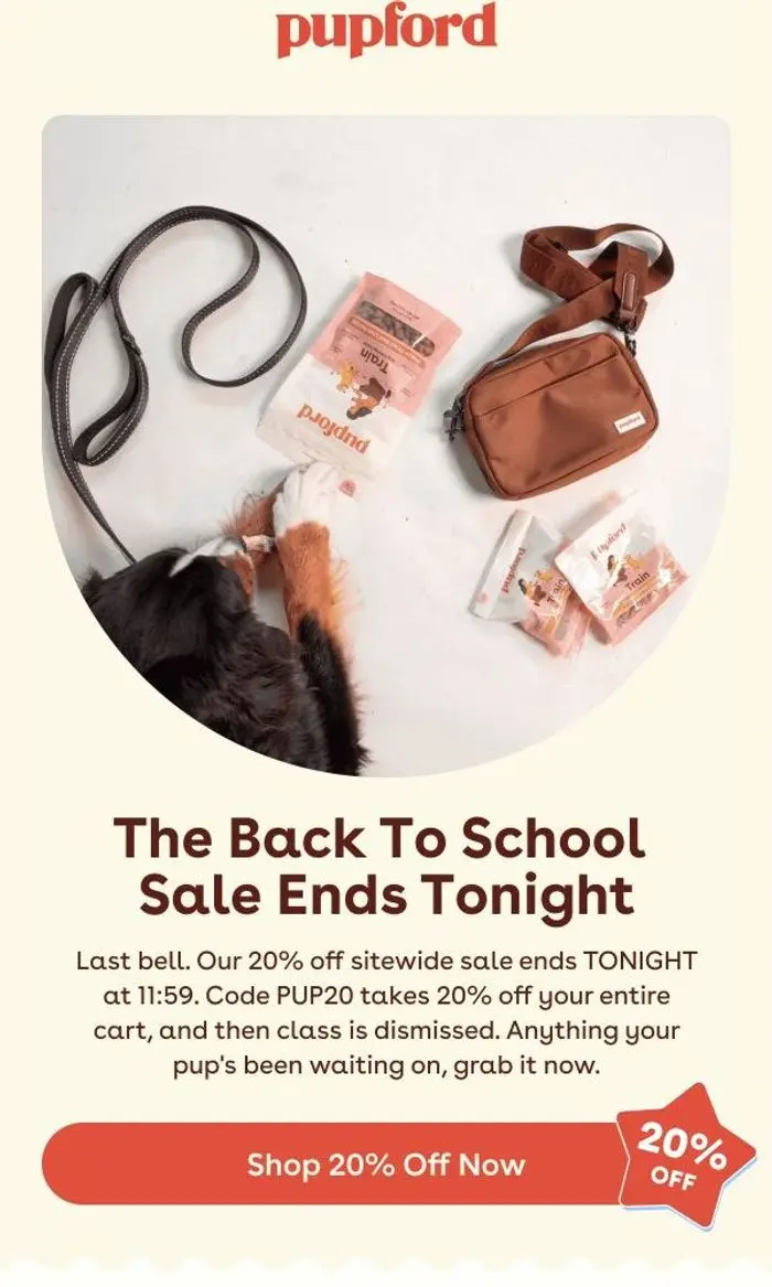 Pupford: Final Hours: 20% Off EVERYTHING