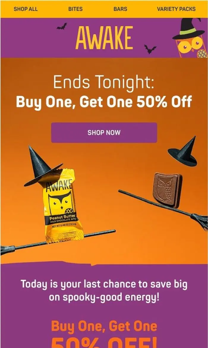 AWAKE Chocolate: Ends Tonight: BOGO 50% Off!