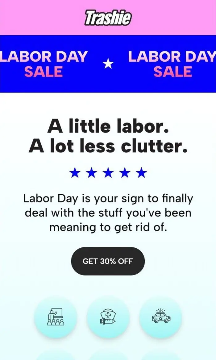 Trashie: Labor day sale is LIVE!