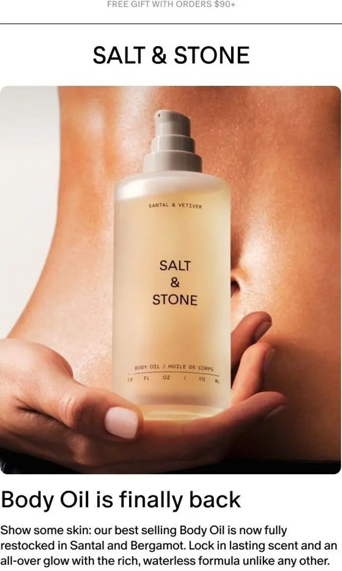 SALT & STONE: Back in stock 🥊 Body Oil