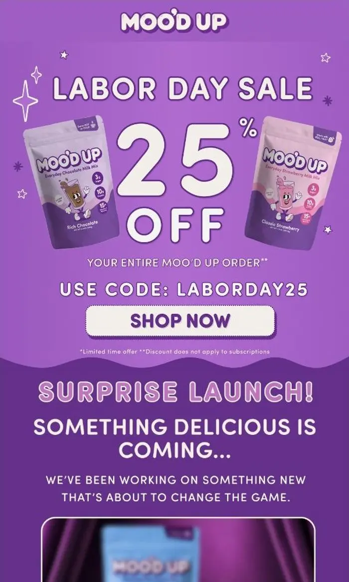 Moo'd Up: Labor Day Sale: 25% Off Moo'd Up