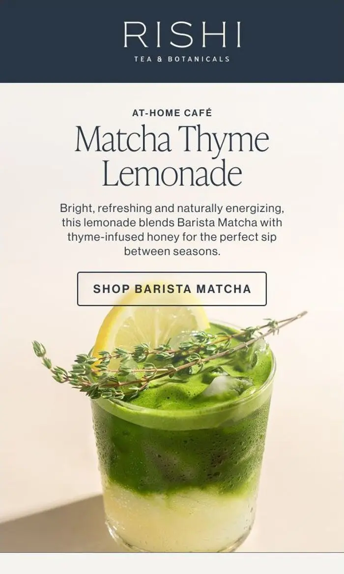 Rishi Tea & Botanicals: Matcha Lemonade with a Savory Twist