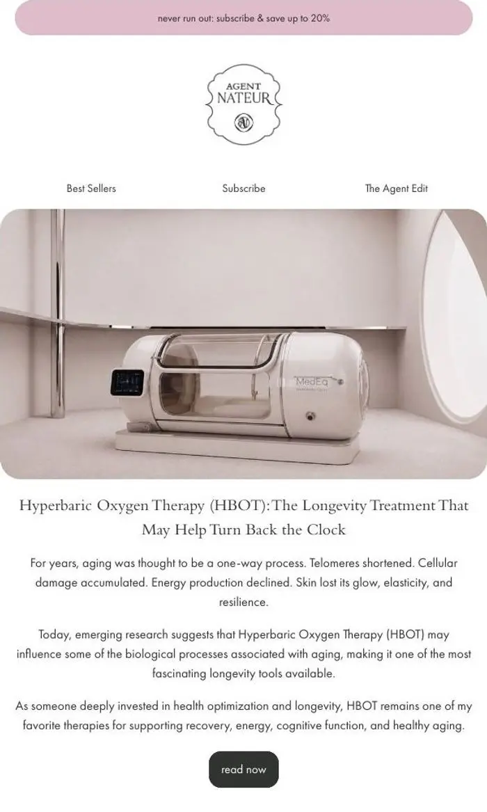 Agent Nateur: Turn Back Time With HBOT