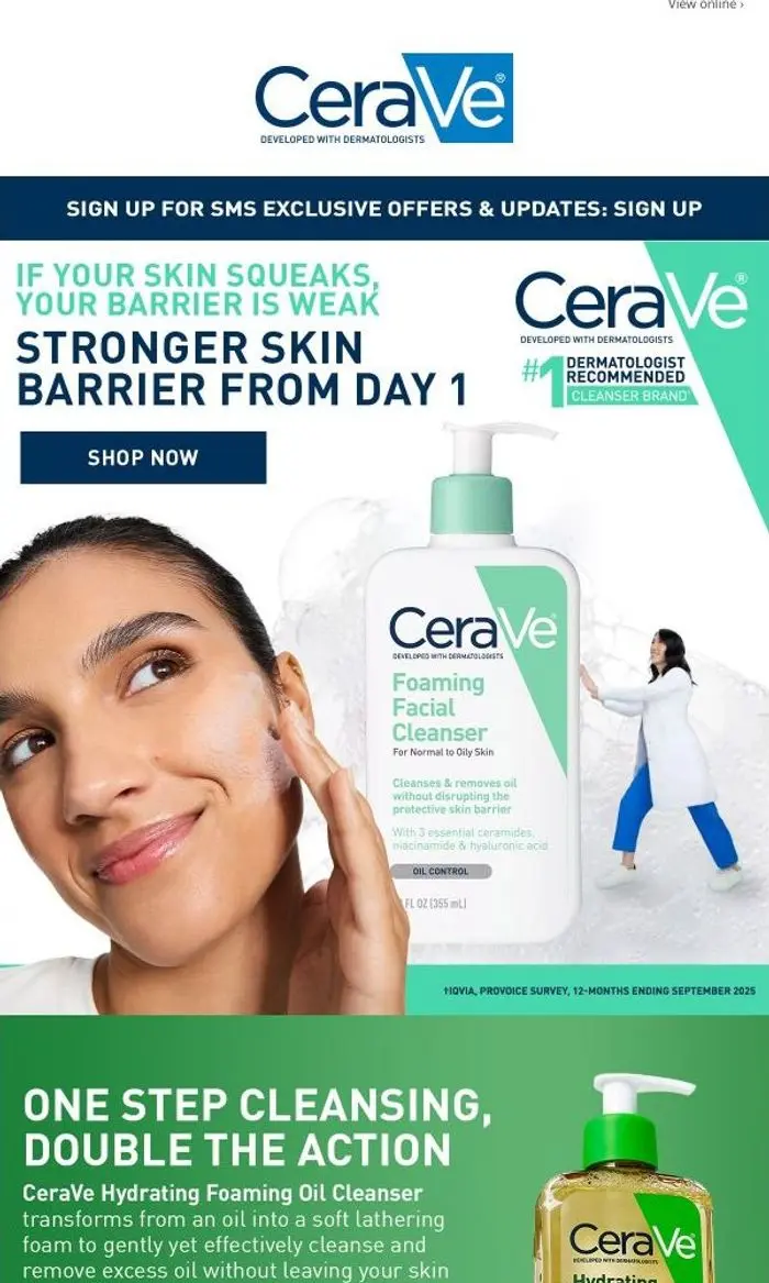 CeraVe: Skin Squeaking? Means your Barrier's Weakening!