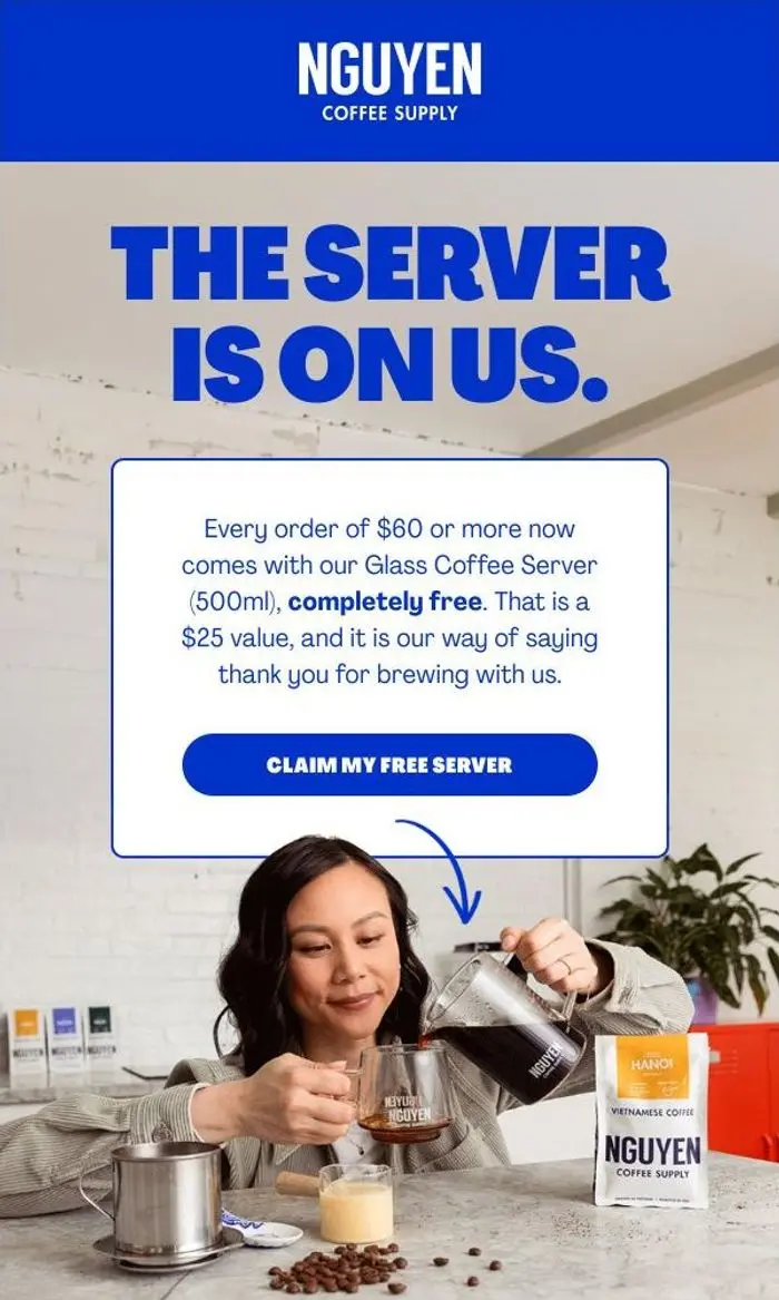 Nguyen Coffee Supply: Your free Glass Coffee Server is waiting →