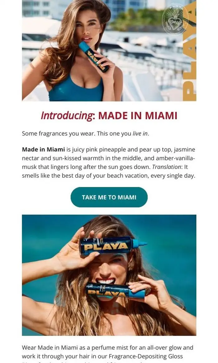 PLAYA BEAUTY: 🌴 Meet Made in Miami: Sun-Kissed Pink Pineapple + Amber Vanilla Musk