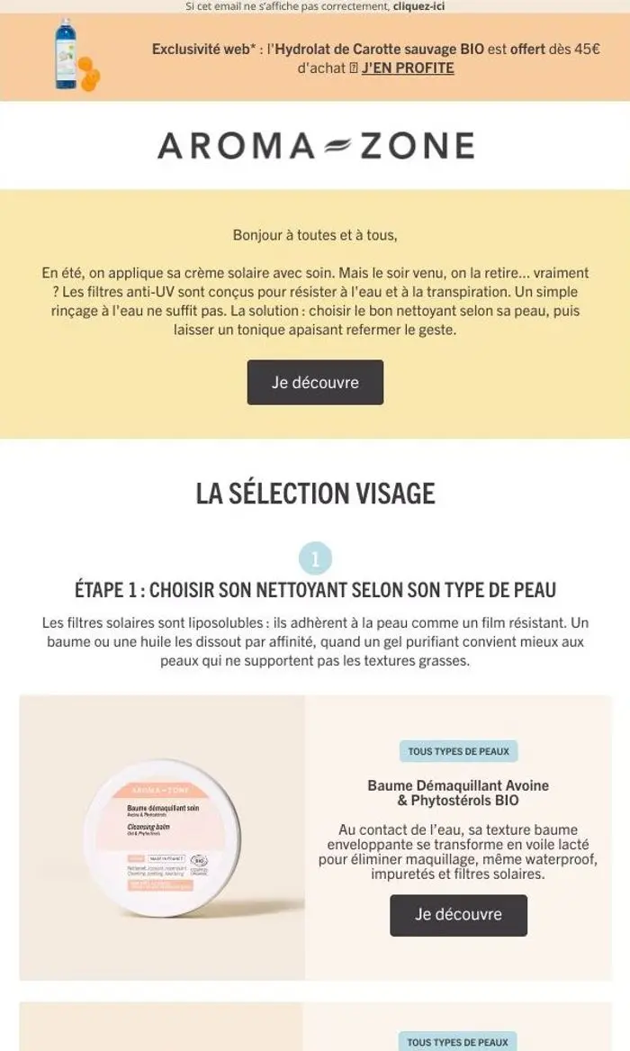 Aroma Zone: Vos filtres solaires partent-ils vraiment le soir ?