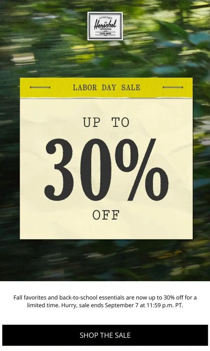 Herschel Supply Co.: Our Labor Day Sale is Here