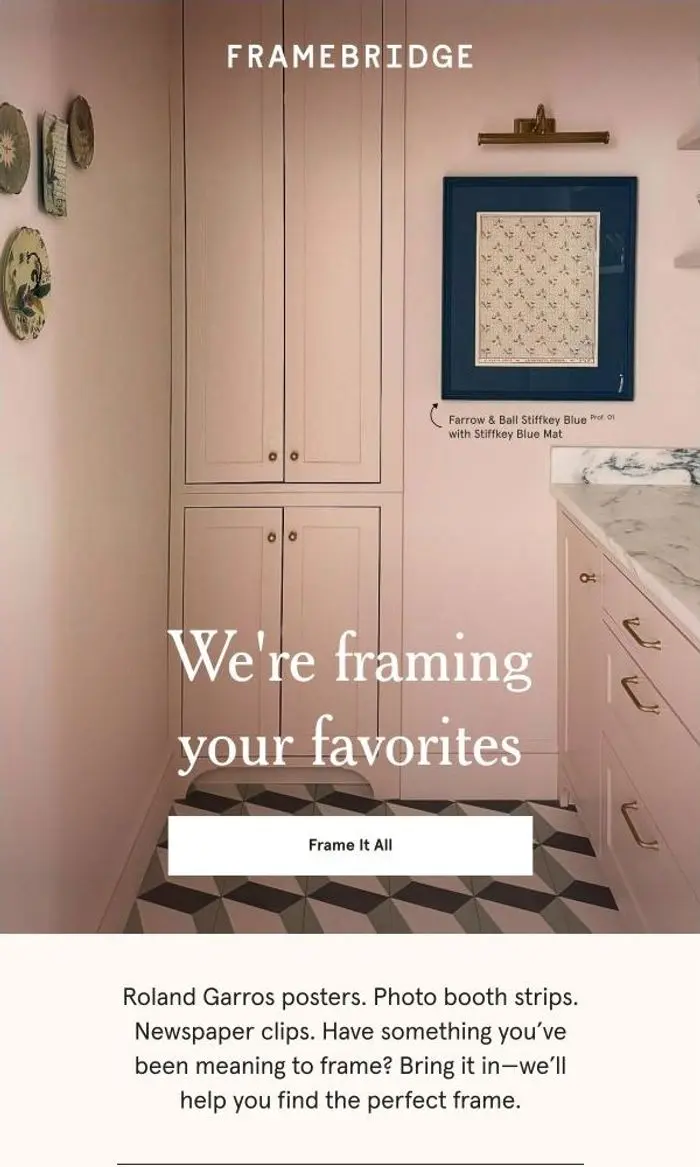 Framebridge: On your walls lately