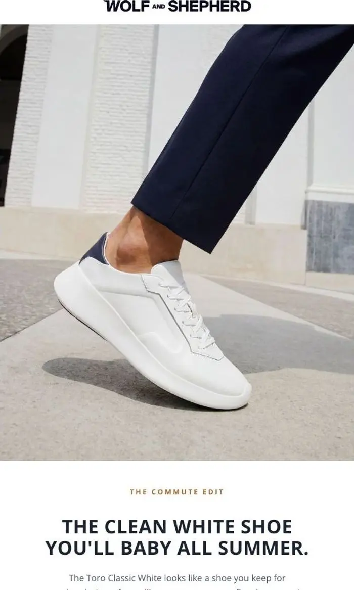 Wolf & Shepherd: FRESH WHITE SNEAKERS