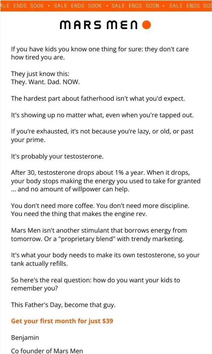 Mars Men: They told me to send this to a great dad