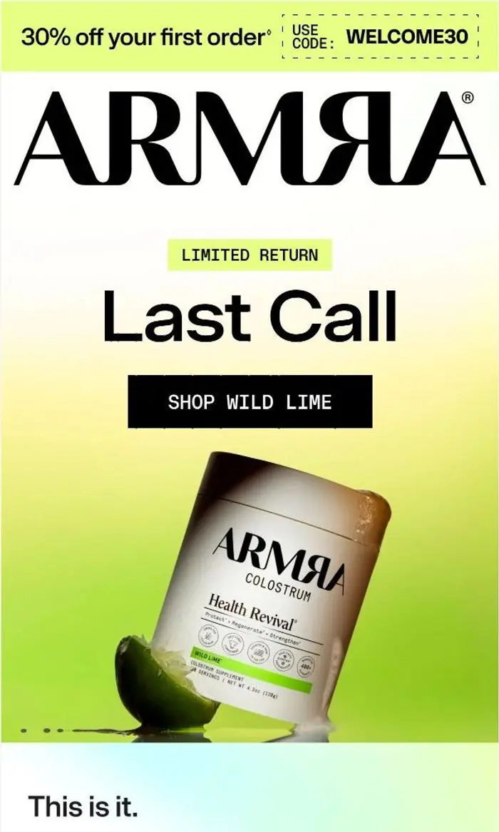 ARMRA: LAST CALL FOR WILD LIME