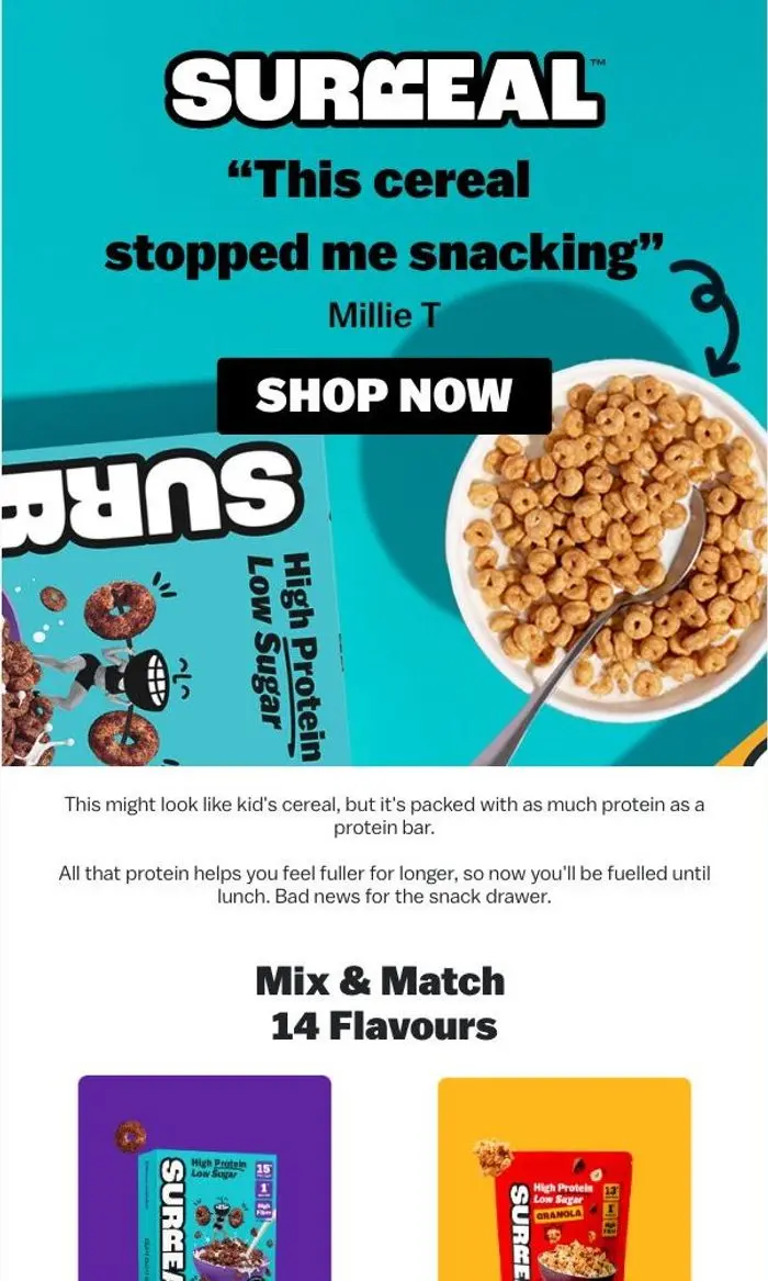 Surreal: “This cereal stopped me snacking”