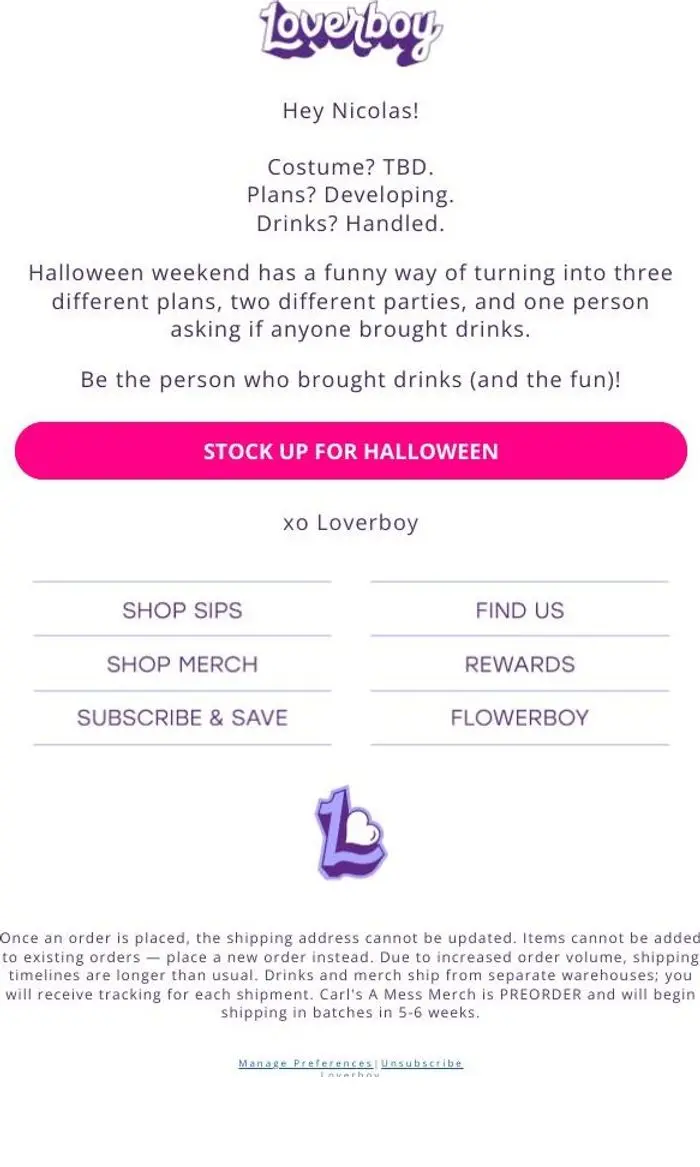 Loverboy: Pick your poison 👻