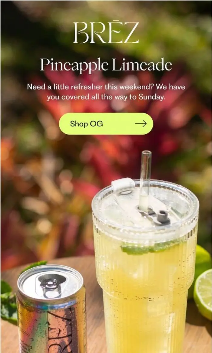 BRĒZ: Need a little weekend mocktail? 🍍🌿