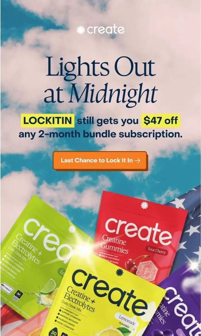Create: This discount ends tonight ⏰