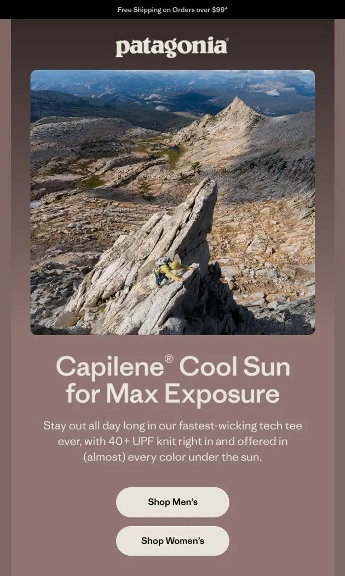 Patagonia: Capilene Cool Sun—a new performance standard