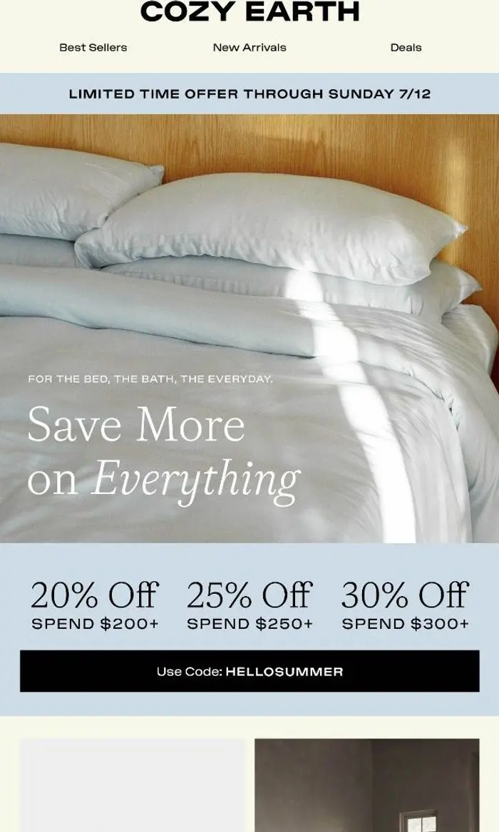 Cozy Earth: 30% Off Through The Weekend!