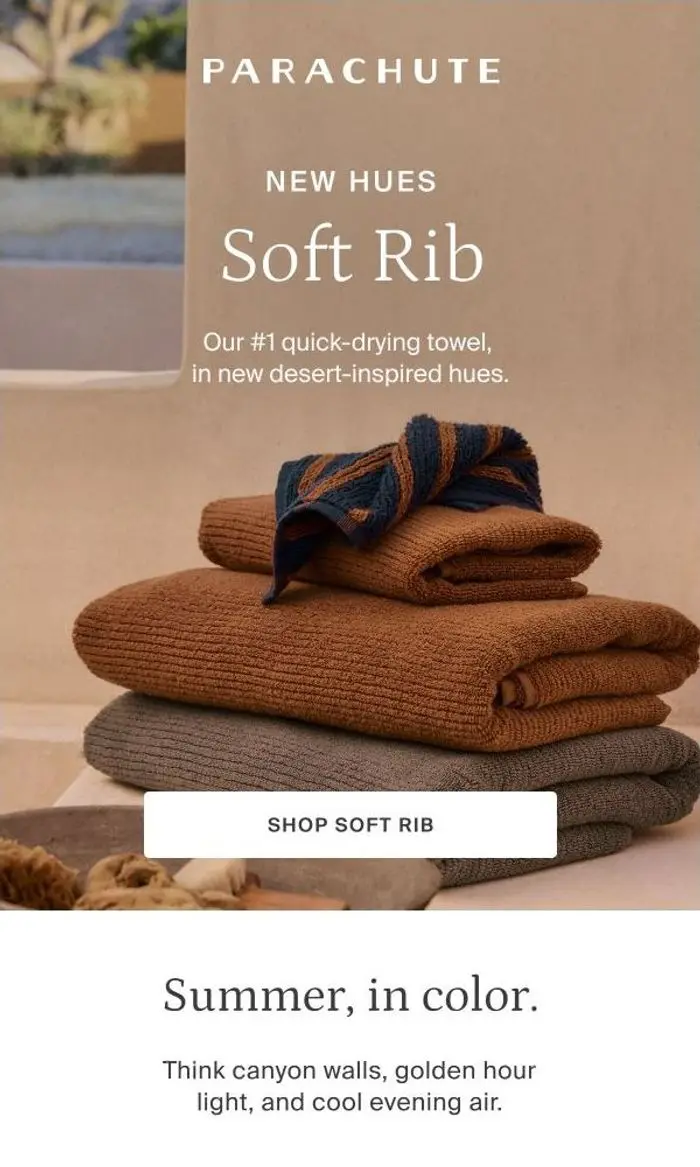 Parachute: It’s a soft rib summer
