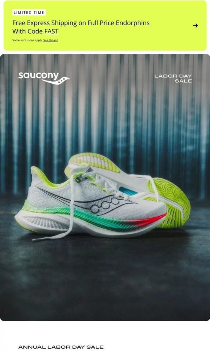Saucony: Our Labor Day Sale Starts Now