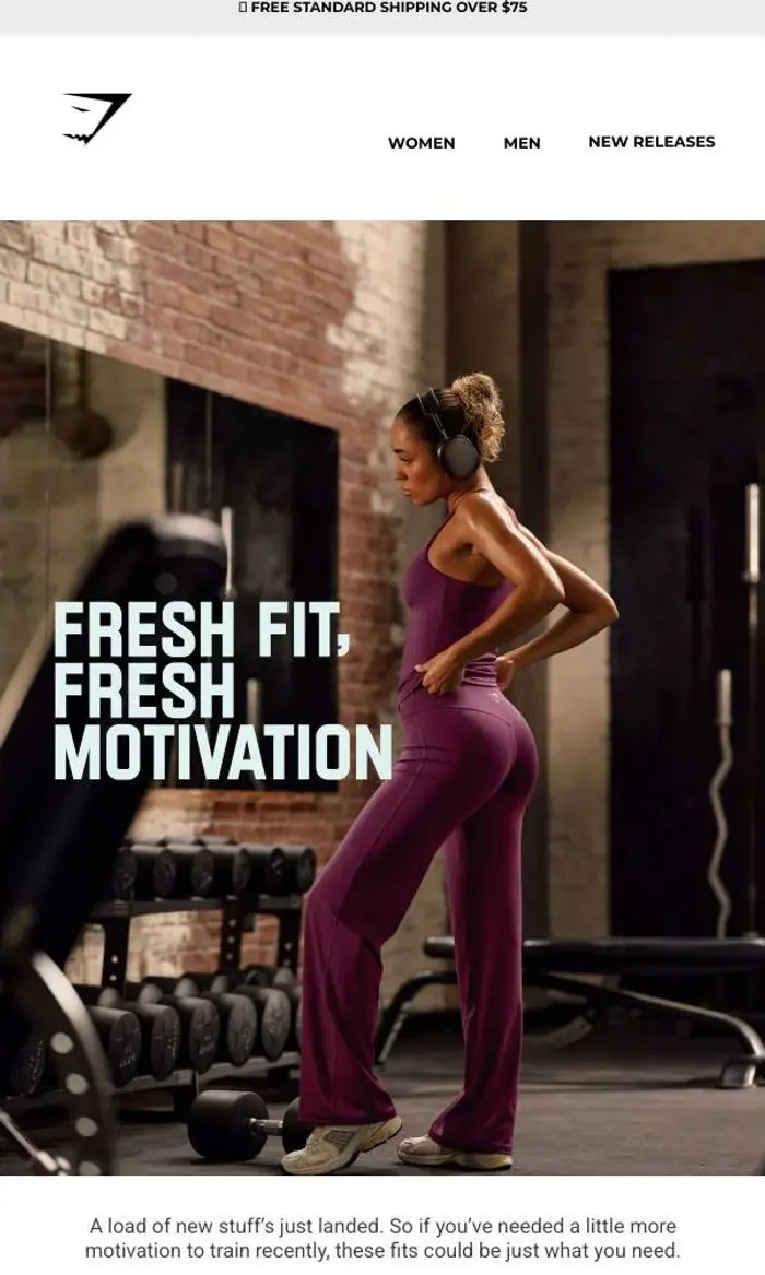 Gymshark: Psst. New stuff’s just landed.
