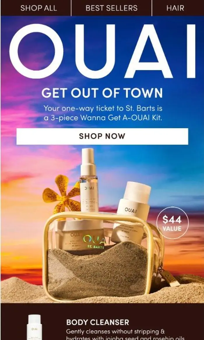 OUAI: Travel sized and tropical