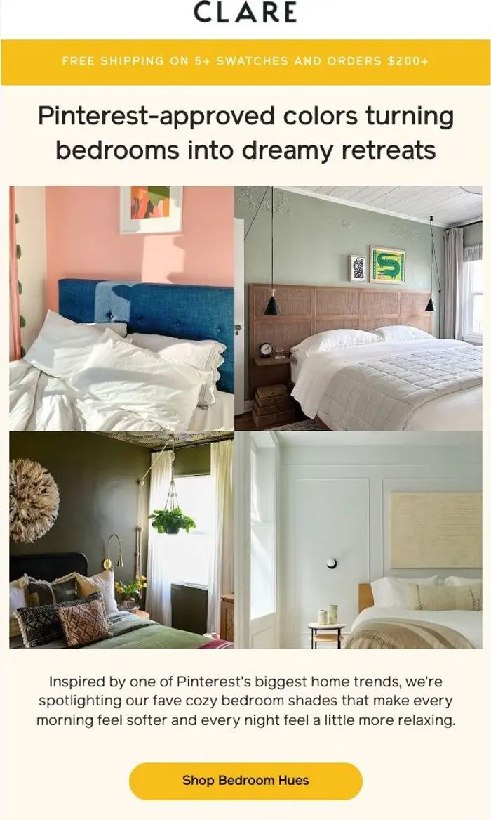Clare: Pinterest’s coziest bedroom trend starts with paint 🎀