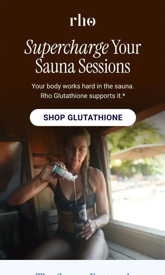 Rho Nutrition: Why we take glutathione before sauna