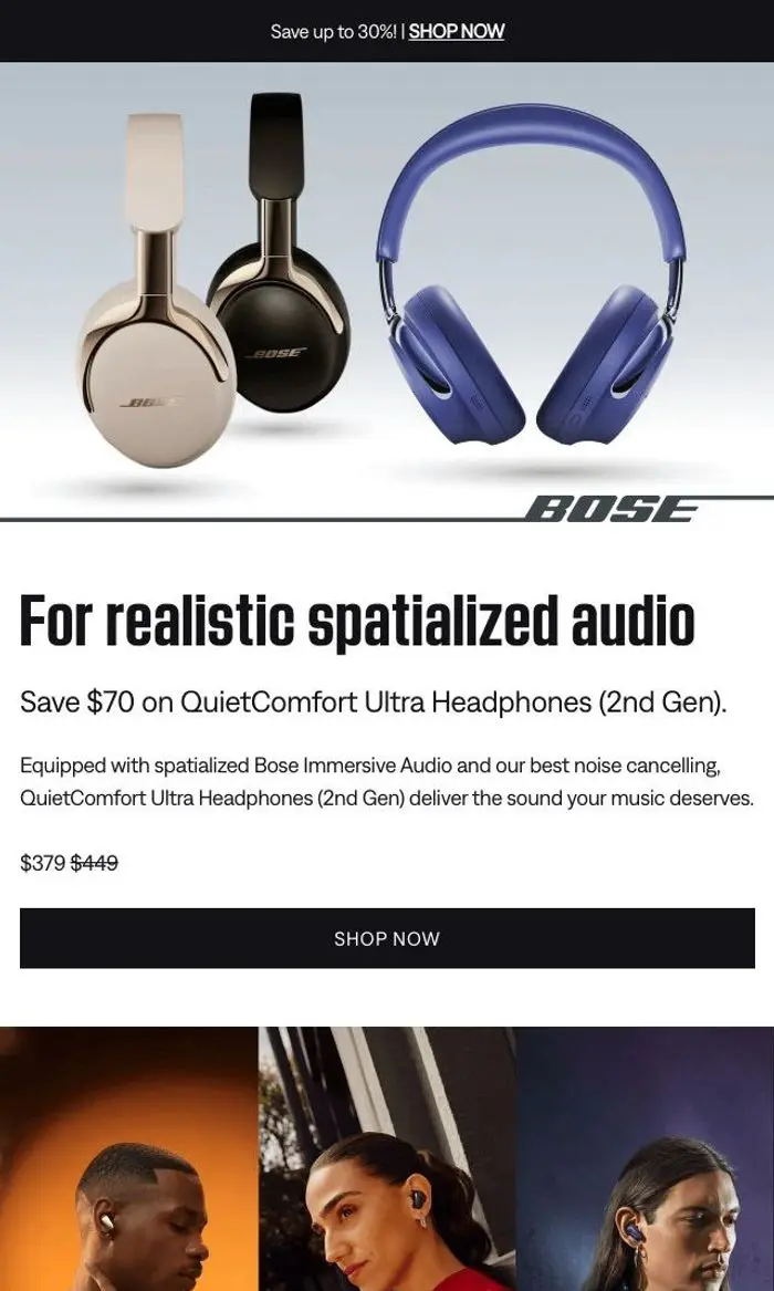 Bose: Up to 30% off top picks for you!