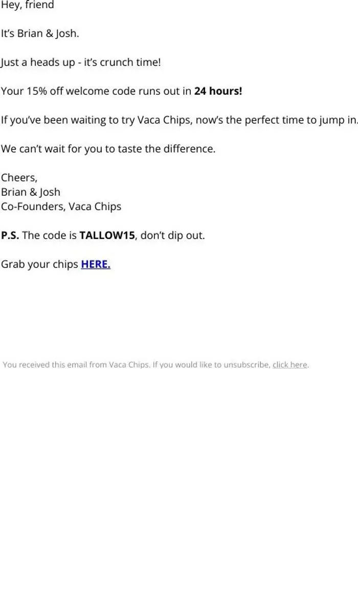 Vaca Chips: ⏰ 24 hours left — don’t dip out