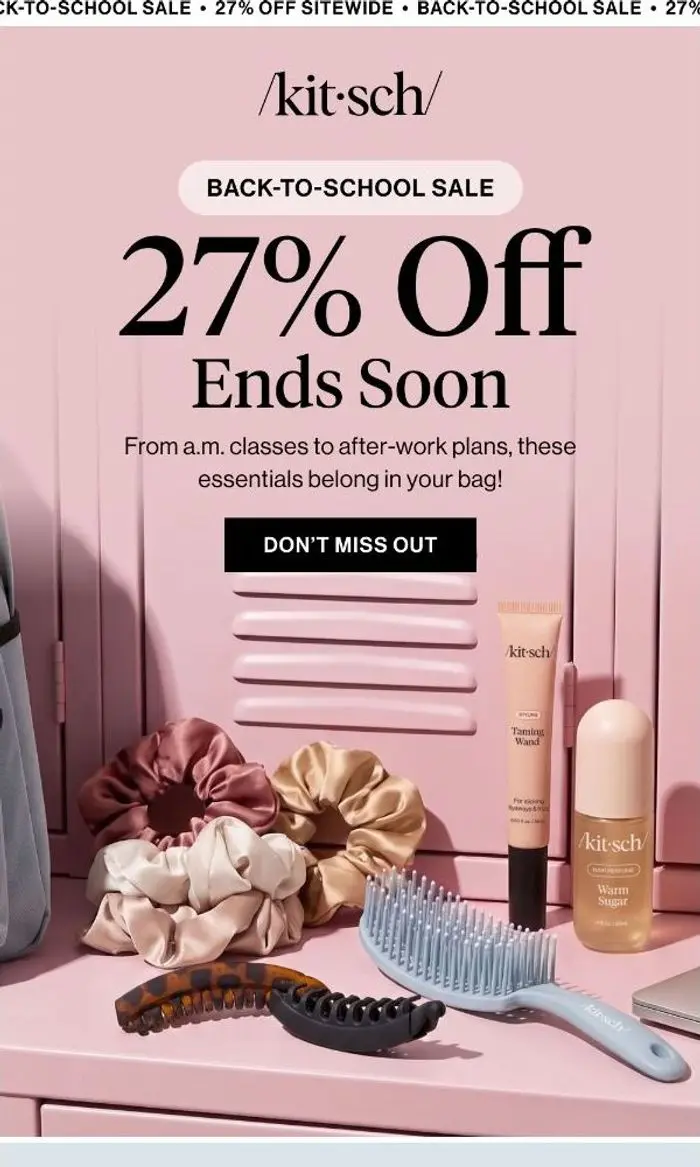 KITSCH: Get 27% Off Before The Bell Rings ⏰