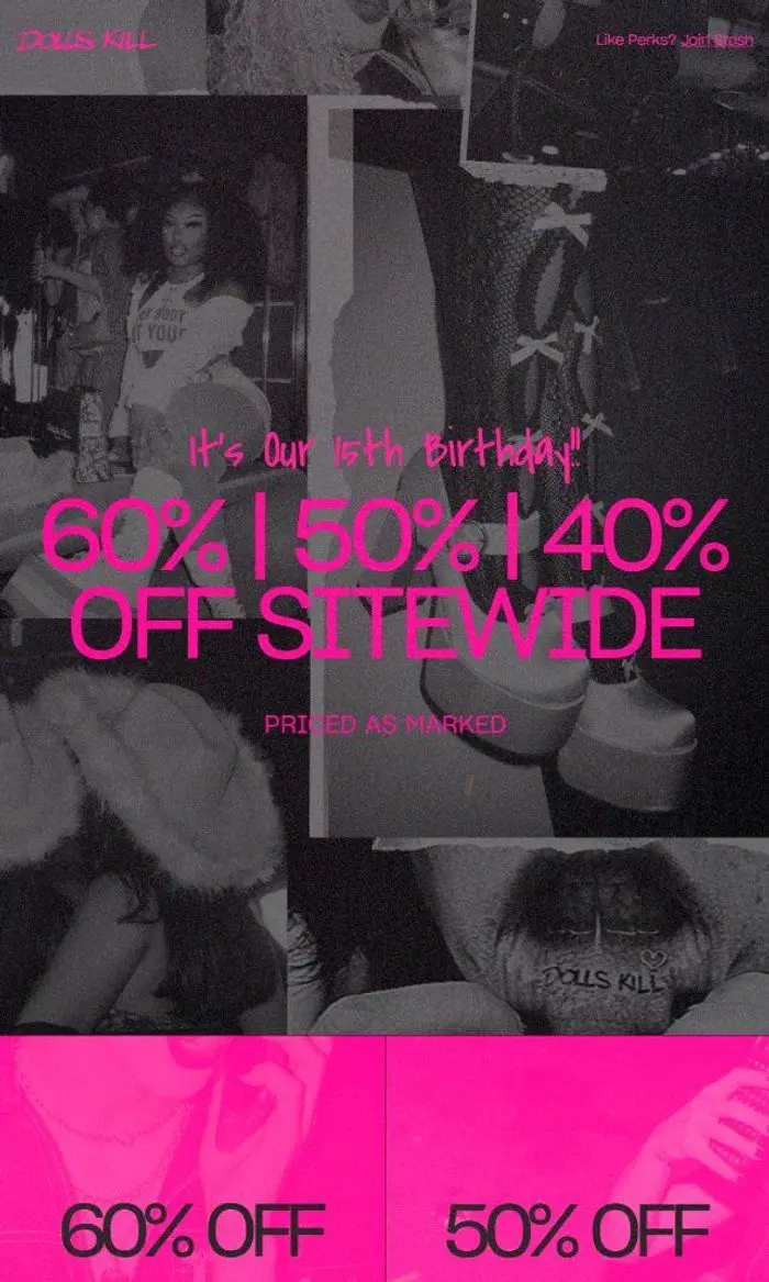 Dolls Kill: It's Our Birthday! Celebrate With A MASSIVE Sale! 🎂