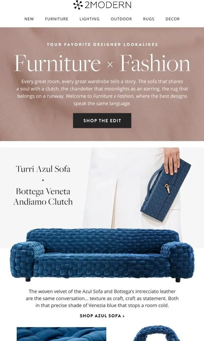 2Modern: Sofa, But Make It Designer Fashion