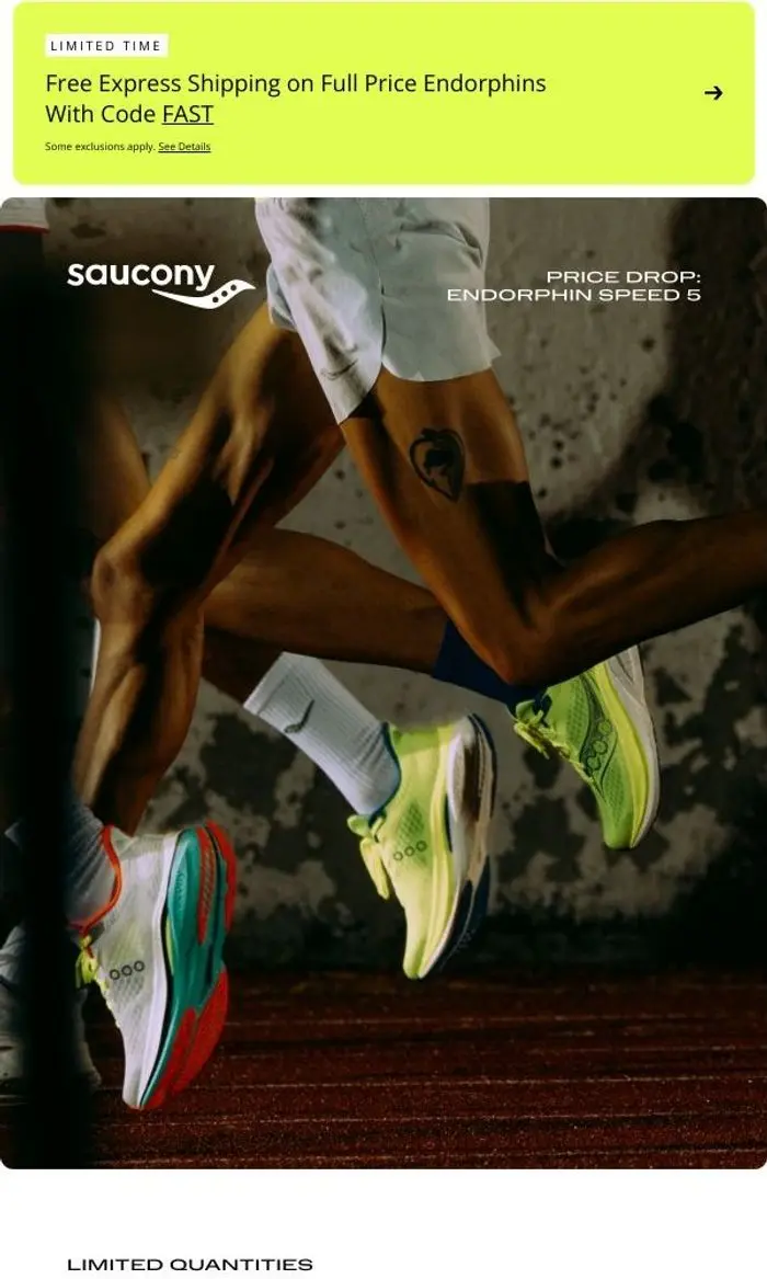 Saucony: Up to 50% off select styles